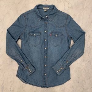 Levi’s Denim Western Pearl Button Down Shirt